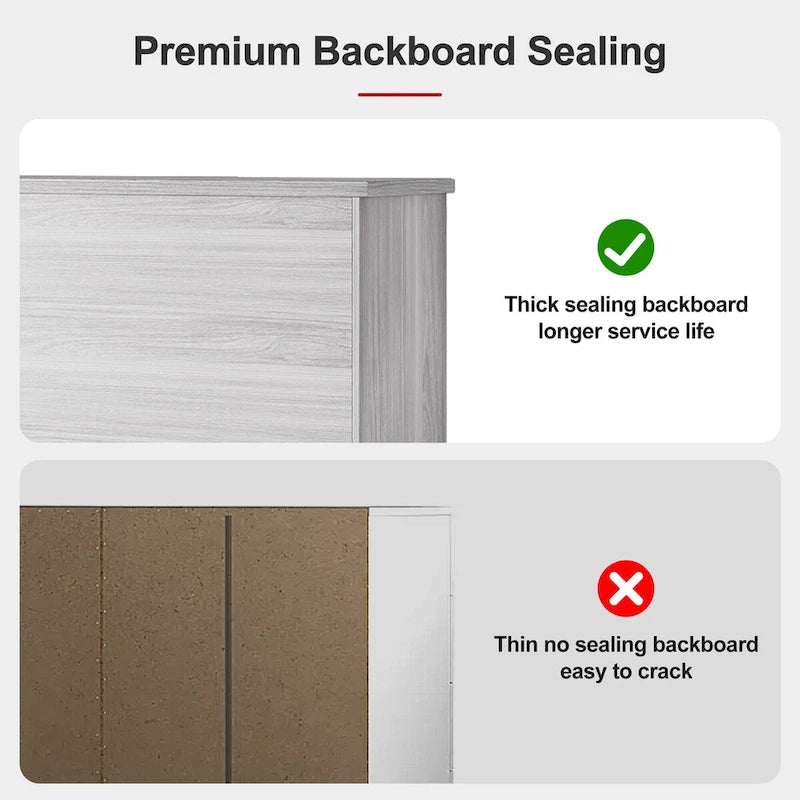 Modern Dresser for Bedroom, 7 Drawer Double Dresser Sideboard