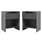 Middlebrook Designs Modern 1-Drawer Nightstand with Cubby (Set of 2)