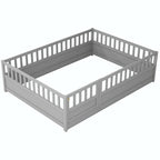 Montessori wooden children's floor bed without Support slat