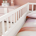 Montessori wooden children's floor bed without Support slat