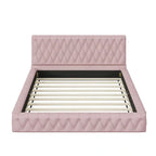Queen Size Upholstered Bed with Tufted Headboard