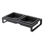 Yamazaki Home Pet Food Bowls - Two Styles, Steel and Ceramic, Short, 1.25 cups, 300 milliliters per bowl