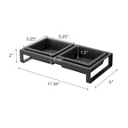 Yamazaki Home Pet Food Bowls - Two Styles, Steel and Ceramic, Short, 1.25 cups, 300 milliliters per bowl