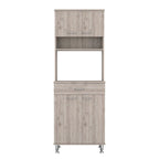 Canyon 4-Door 1-Drawer 2-piece Kitchen Set, Pantry and Functional Table Light Gray