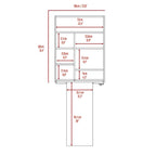 Canyon 4-Door 1-Drawer 2-piece Kitchen Set, Pantry and Functional Table Light Gray