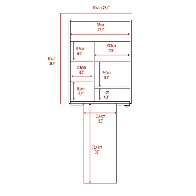 Canyon 4-Door 1-Drawer 2-piece Kitchen Set, Pantry and Functional Table Light Gray