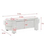 GEITIN Linen Fabric Upholstered Bench with Large Storage Space