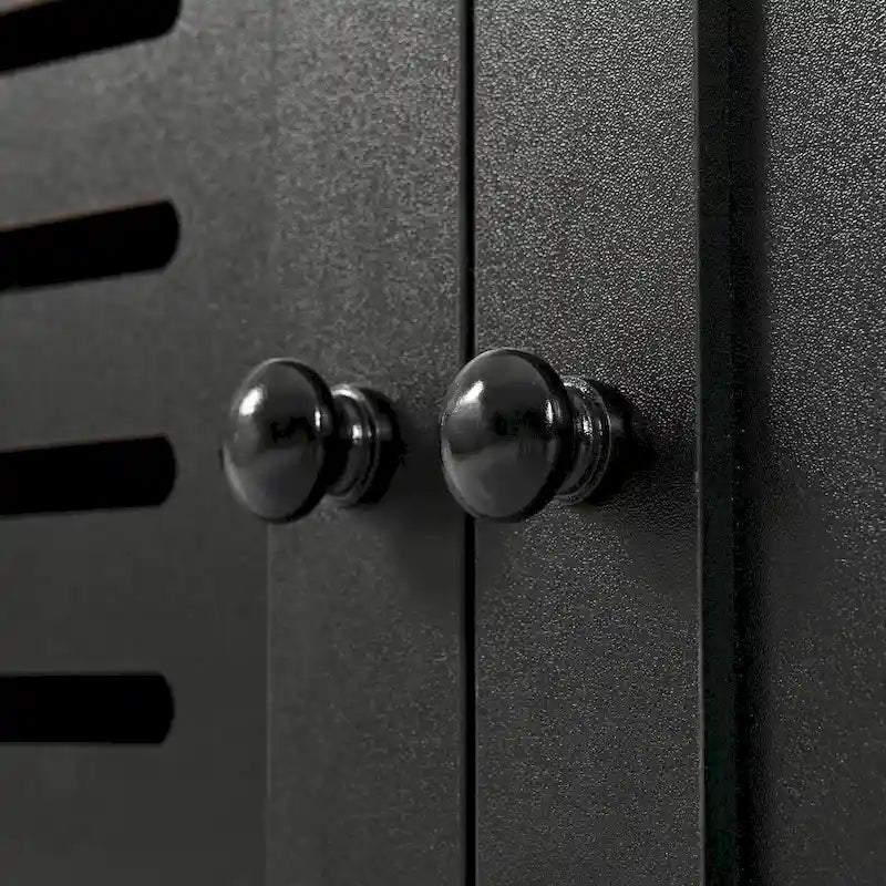 5-in-1 Entryway Bench with Shutter-shaped doors, Coat Rack, Cushion and 4 Sturdy Hooks, 47.2 Wide Hall Tree with Storage Bench