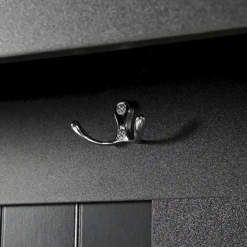 5-in-1 Entryway Bench with Shutter-shaped doors, Coat Rack, Cushion and 4 Sturdy Hooks, 47.2 Wide Hall Tree with Storage Bench