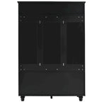 5-in-1 Entryway Bench with Shutter-shaped doors, Coat Rack, Cushion and 4 Sturdy Hooks, 47.2 Wide Hall Tree with Storage Bench
