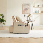 Convertible Sleeper Sofa Bed with USB-Port and Cup Holders