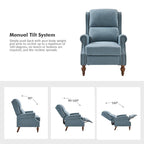 Terri Traditional Roll Arm Manual Recliner with Solid Wood Legs Set of 2 by HULALA HOME