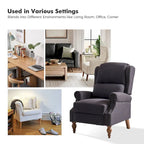 Terri Traditional Roll Arm Manual Recliner with Solid Wood Legs Set of 2 by HULALA HOME