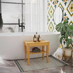 Long Bamboo Shower Bench Seat
