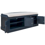 Entryway Storage Bench with 4 Doors and Adjustable Shelves