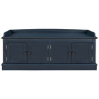 Entryway Storage Bench with 4 Doors and Adjustable Shelves