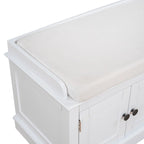 Entryway Storage Bench with 4 Doors and Adjustable Shelves