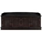 Entryway Storage Bench with 4 Doors and Adjustable Shelves