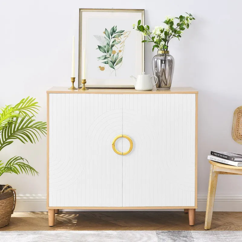 Most comfortable storage cabinet with doors and shelves, modern MDF feature cabinet with adjustable shelves