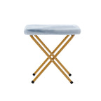Oversized Folding Upholstered Saucer Chair with Ottoman