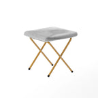 Oversized Folding Upholstered Saucer Chair with Ottoman