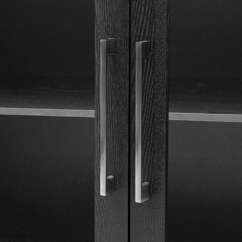 34 Tall MDF 3-door Accent Cabinet with Adjustable Shelf