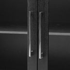 34 Tall MDF 3-door Accent Cabinet with Adjustable Shelf