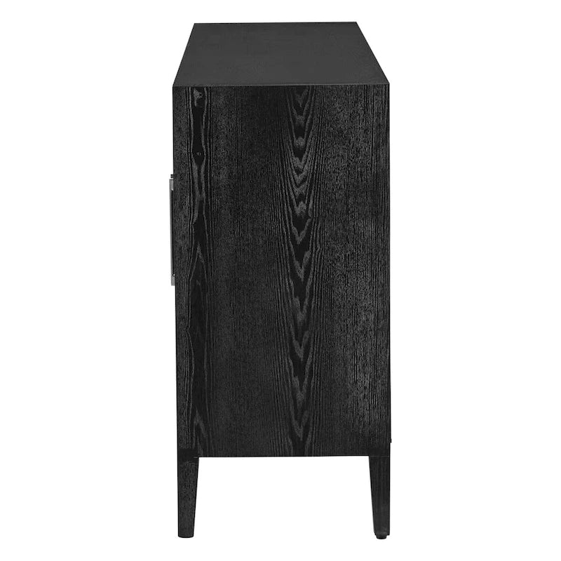 34 Tall MDF 3-door Accent Cabinet with Adjustable Shelf
