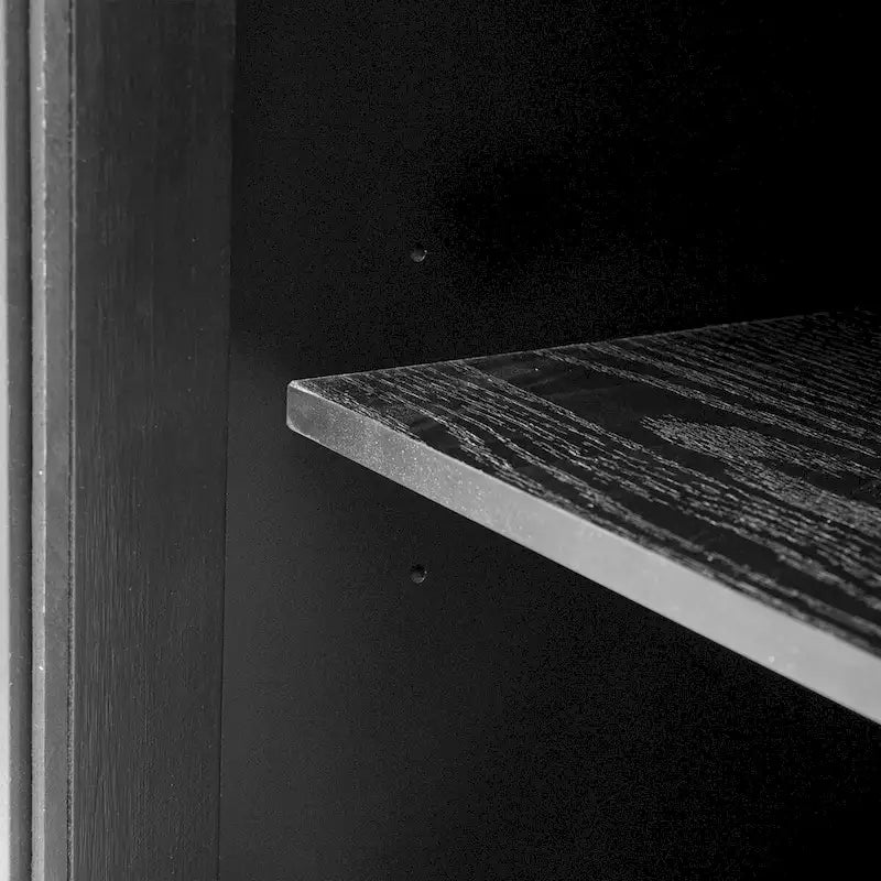 34 Tall MDF 3-door Accent Cabinet with Adjustable Shelf