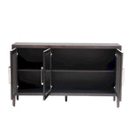 34 Tall MDF 3-door Accent Cabinet with Adjustable Shelf