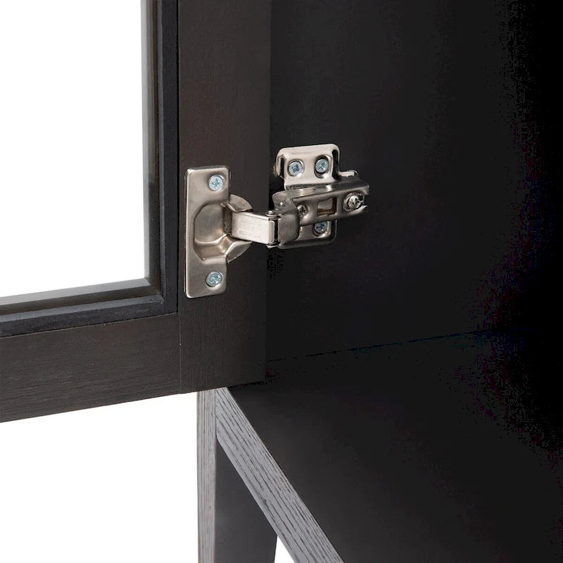 34 Tall MDF 3-door Accent Cabinet with Adjustable Shelf