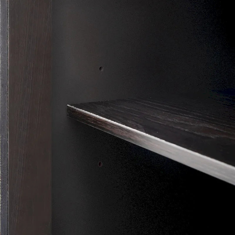 34 Tall MDF 3-door Accent Cabinet with Adjustable Shelf