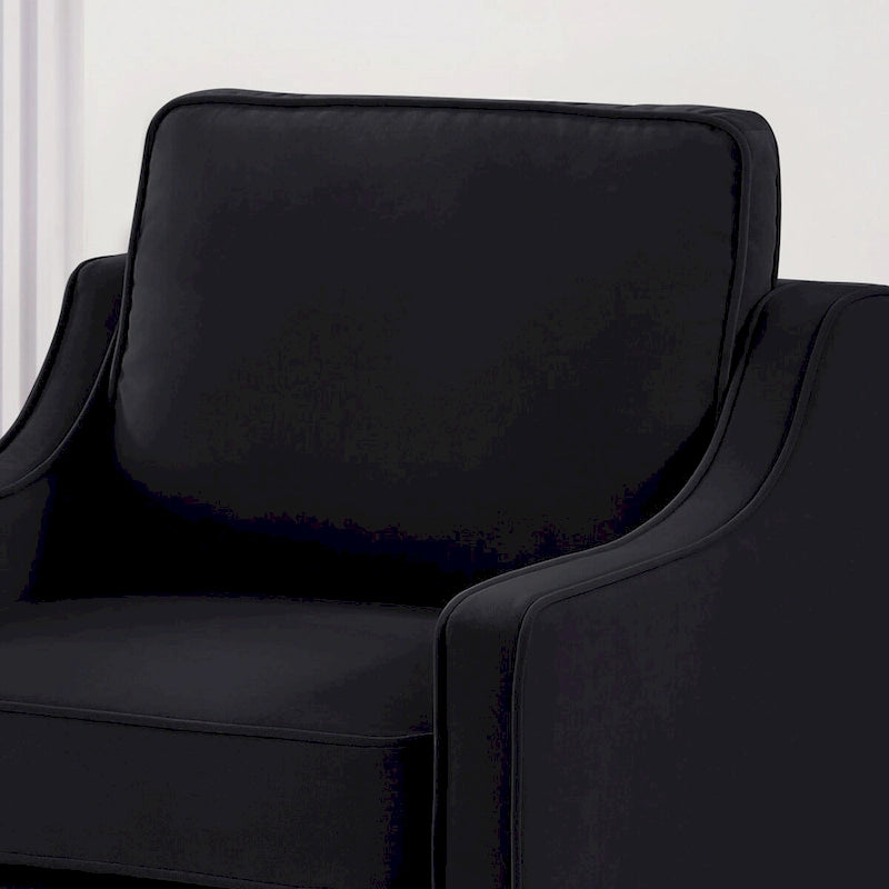 Armchair,Living Room Single Seat Sofa Chair with Wooden Legs,Upholstered Velvet Accent Chair