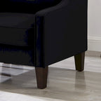 Armchair,Living Room Single Seat Sofa Chair with Wooden Legs,Upholstered Velvet Accent Chair
