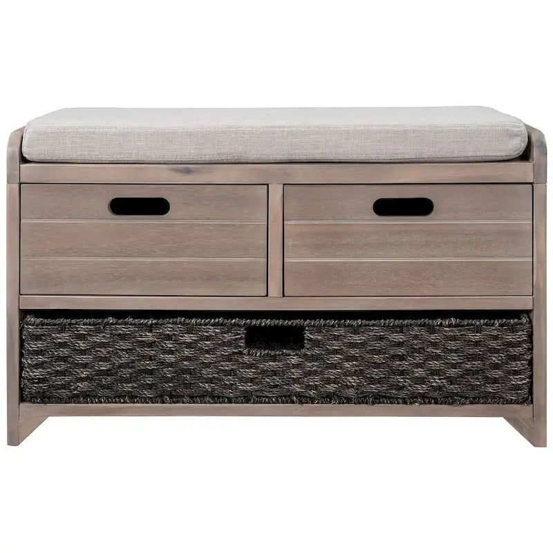 3-drawer Solid Wooden Storage Bench