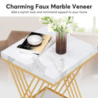 Square End Side Table for Living Room Set of 2