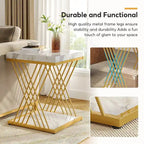 Square End Side Table for Living Room Set of 2