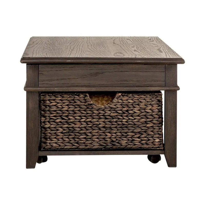 Pepper-Colored 3-Piece Lift-Top Coffee Table Set