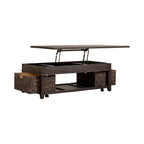 Pepper-Colored 3-Piece Lift-Top Coffee Table Set