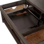 Pepper-Colored 3-Piece Lift-Top Coffee Table Set