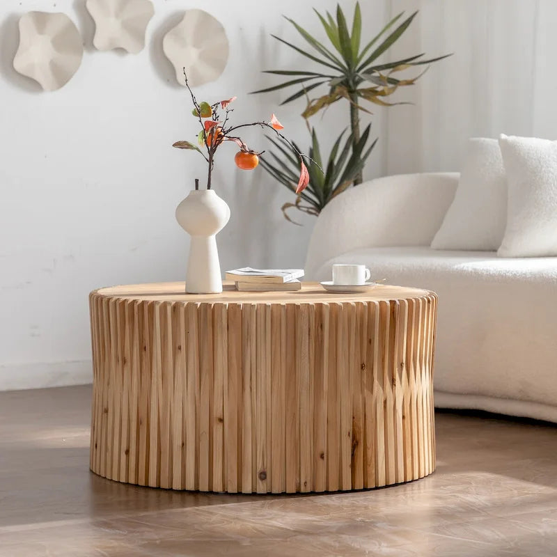 Retro Fashion Style Cylindrical Coffee Table