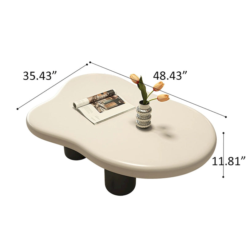 48.43 Modern Cloud Shaped Coffee Table for livingroom, 4 Legged Coffee Table - 48.4