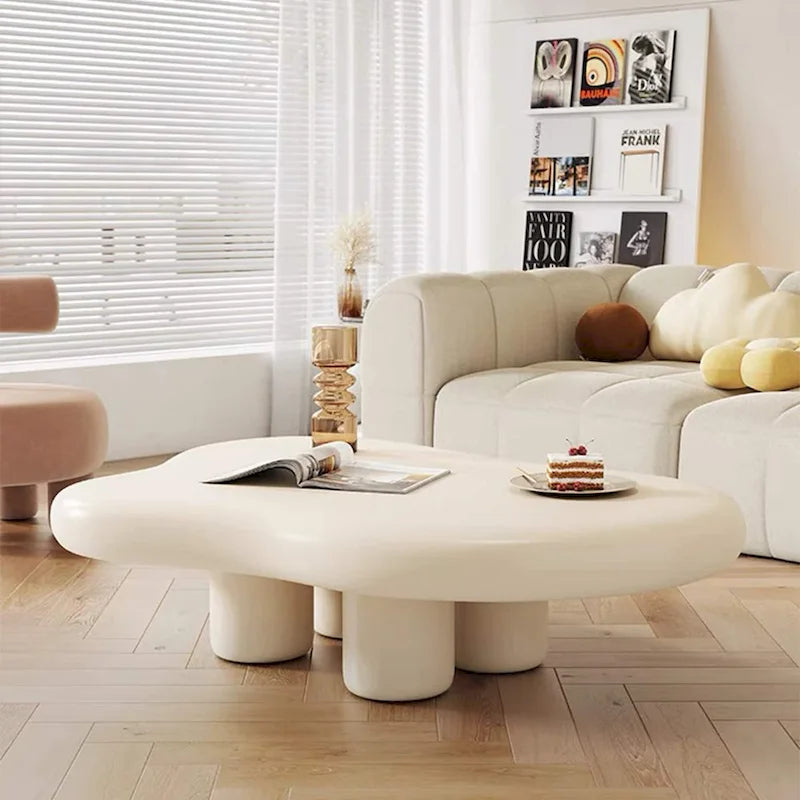 48.43 Modern Cloud Shaped Coffee Table for livingroom, 4 Legged Coffee Table - 48.4