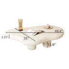48.43 Modern Cloud Shaped Coffee Table for livingroom, 4 Legged Coffee Table - 48.4