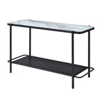 Modern-Style 3-Piece Coffee Table Set with White Glass Tabletops