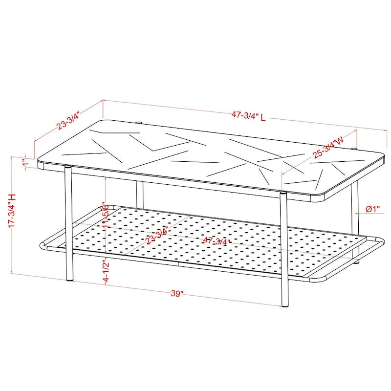 Modern-Style 3-Piece Coffee Table Set with White Glass Tabletops