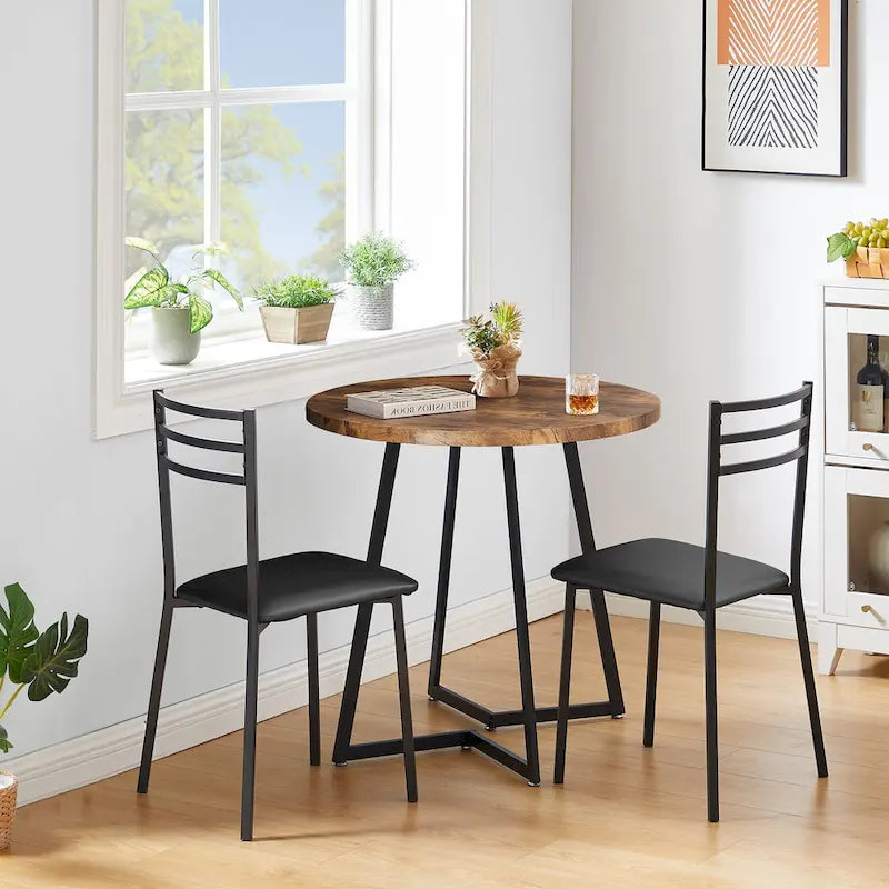 Javlergo 31.5 Round Dining Table Modern Leisure Table with Metal Leg
