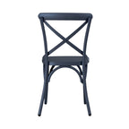 Vintage Series Distressed Metal X Back Side Chair - Antique White (Set of 2)