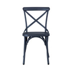 Vintage Series Distressed Metal X Back Side Chair - Antique White (Set of 2)