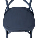 Vintage Series Distressed Metal X Back Side Chair - Antique White (Set of 2)